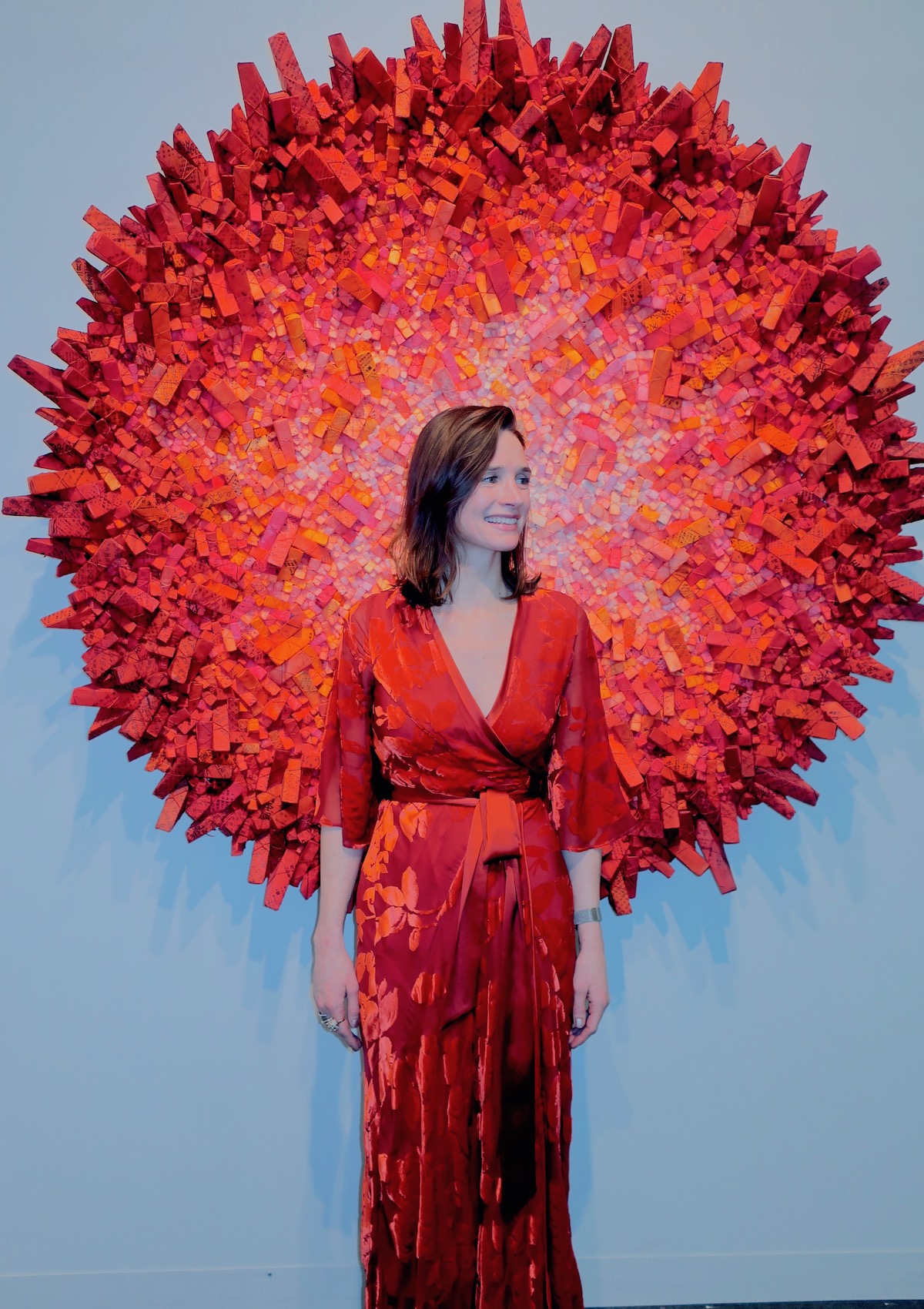Spotted at The Armory Show 2019 with Natania Michelle Sampietro (nataniamichelle)in front of Chun Kwang Young sculpture at Pearl Lam Galleries