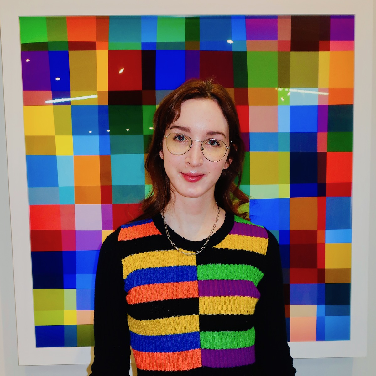 Spotted at The Armory Show 2019 with Julie (Witchwhipper) in front of Spencer Finch Painting at James Cohan Gallery