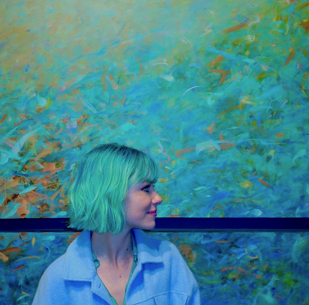 Spotted at Art Market SF with Chloe (chloeroget) standing in front of Martine Jardel at Studio Shop Gallery