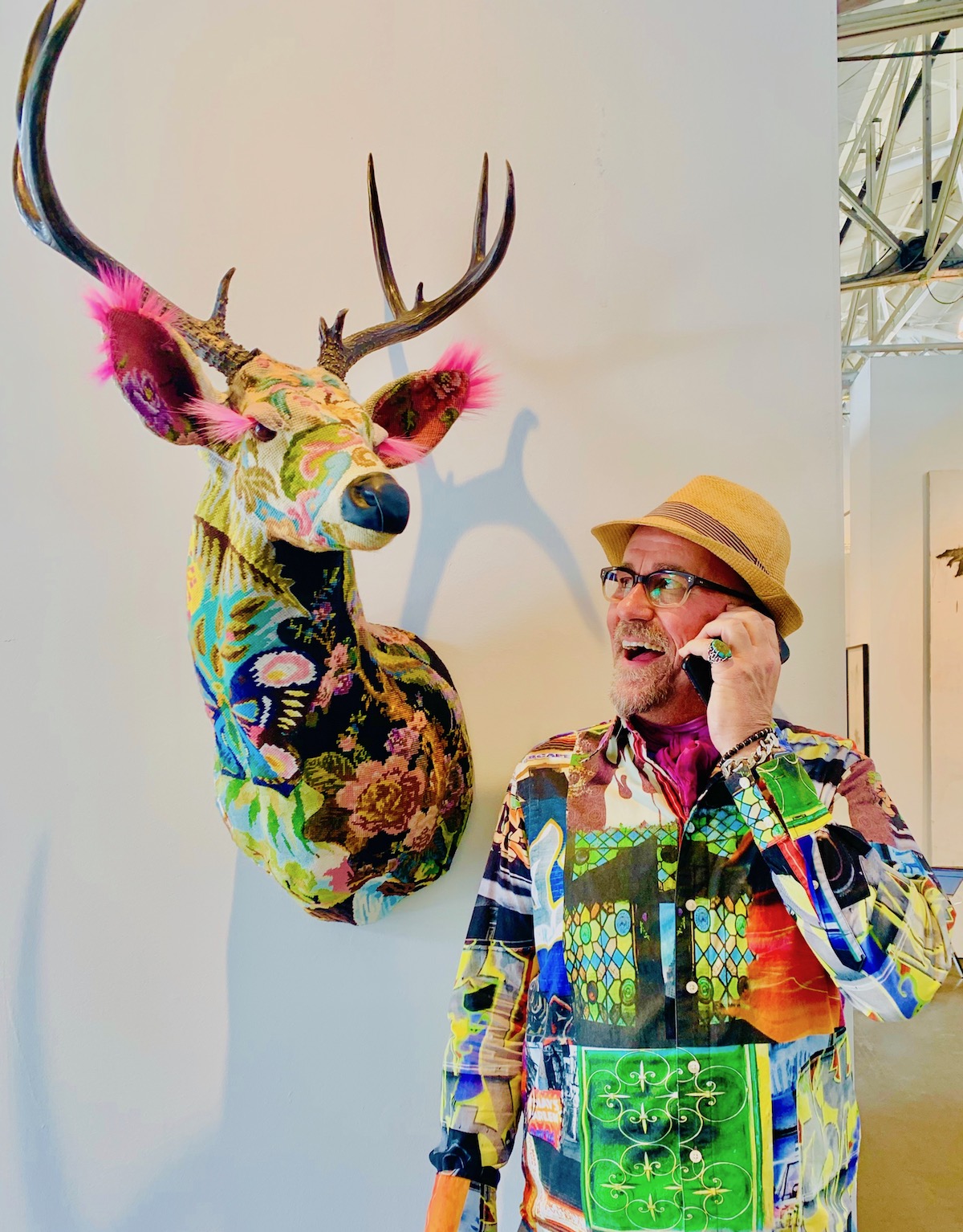 Spotted at Art Market SF with David (dukeofwindsor) in front of Pamela DeTuncq sculpture at Gali Severn Gallery