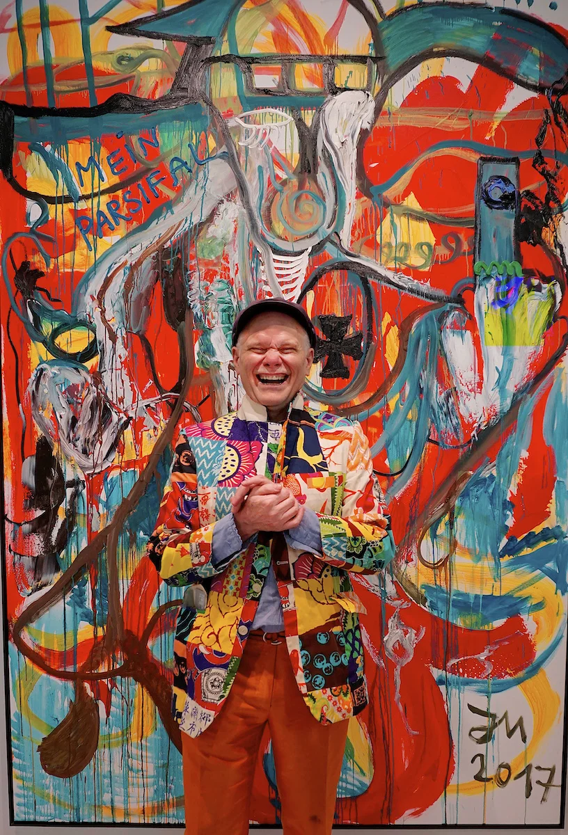 The Armory Show 2017 Jonathan Meese Sies + Höke Gallery with Tucker Robbins (furniture designer)