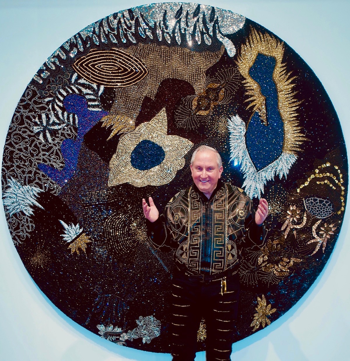 Spotted at The Armory Show 2019 with Michael Peck (michaelpeckgroup.com) in front of Nick Cave piece at Jack Shainman Gallery