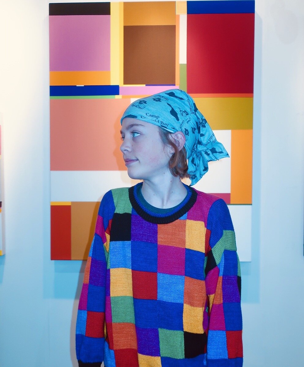 Spotted at LA Art Show 2020 with Liam Messer liam_messer _sppy)in front of Richard Schur painting at Cross Makensie