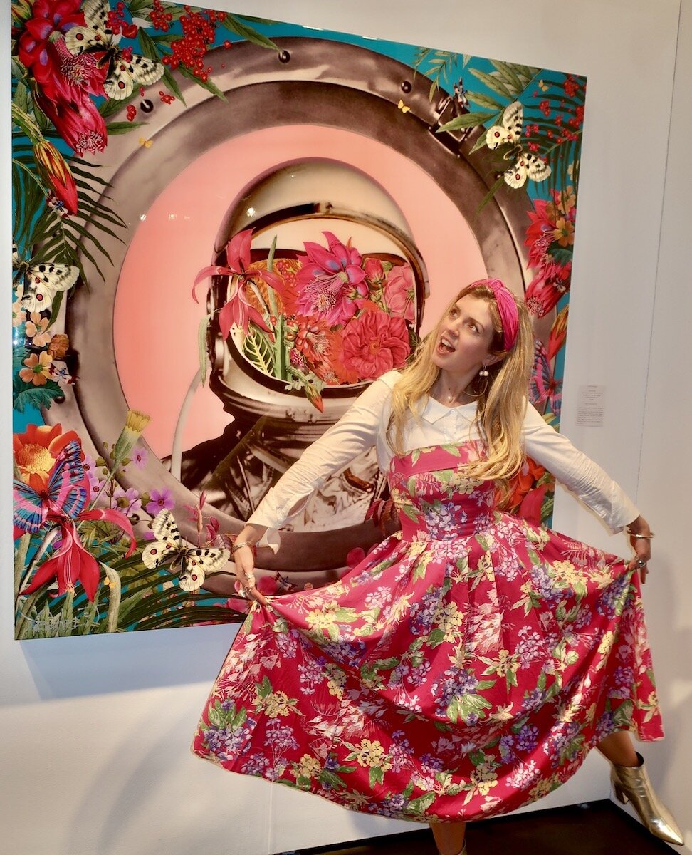 Spotted at LA Art Show 2020 with Freyja Dean (freyjadean) dancing in front of David Krovblit with Salt Fine Art