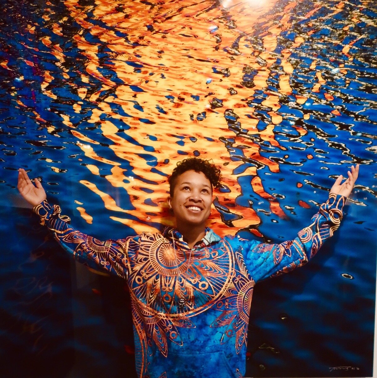Spotted at LA Art Show 2020 with Mariaah Murphy (murphy90_5) in front of photo by Light/Ning at Ning Zhou Gallery