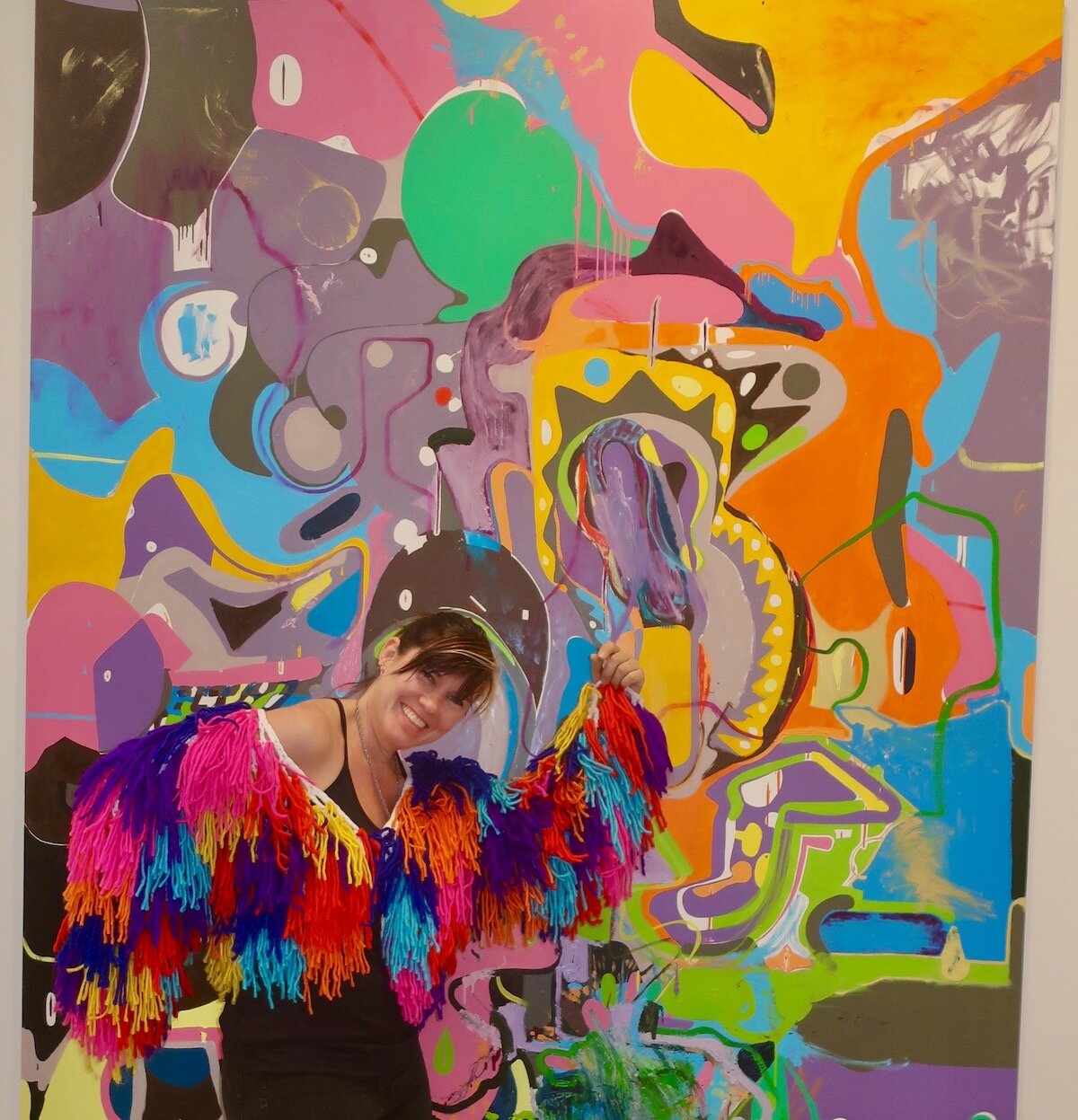Spotted at Frieze LA 2020 with Ava (ava_farber) in front of Michael Williams painting at Gladstone Gallery