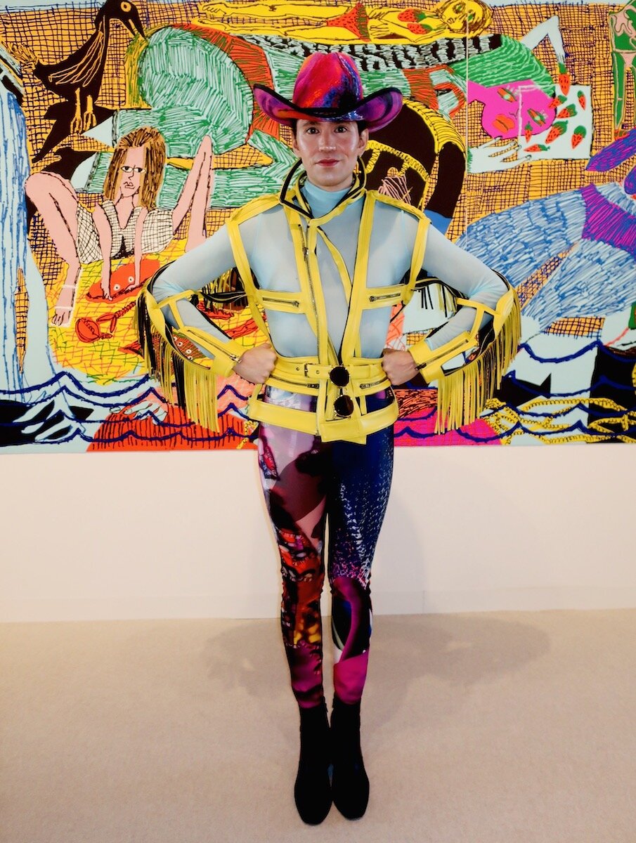 Spotted at Volta NY 2020 with Di Mondo (itsdimondosworld) in front of Summer Wheat painting at Shulamit Nazarian Gallery