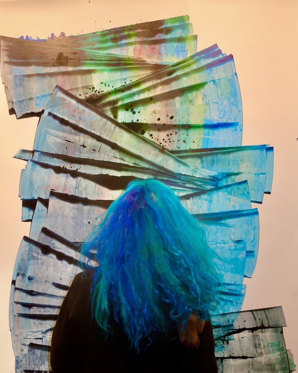 Spotted at Art On Paper 2020 with M. Apparition standing in front of Sarah Irvin’s sculpture at Kathryn Markel Fine Arts