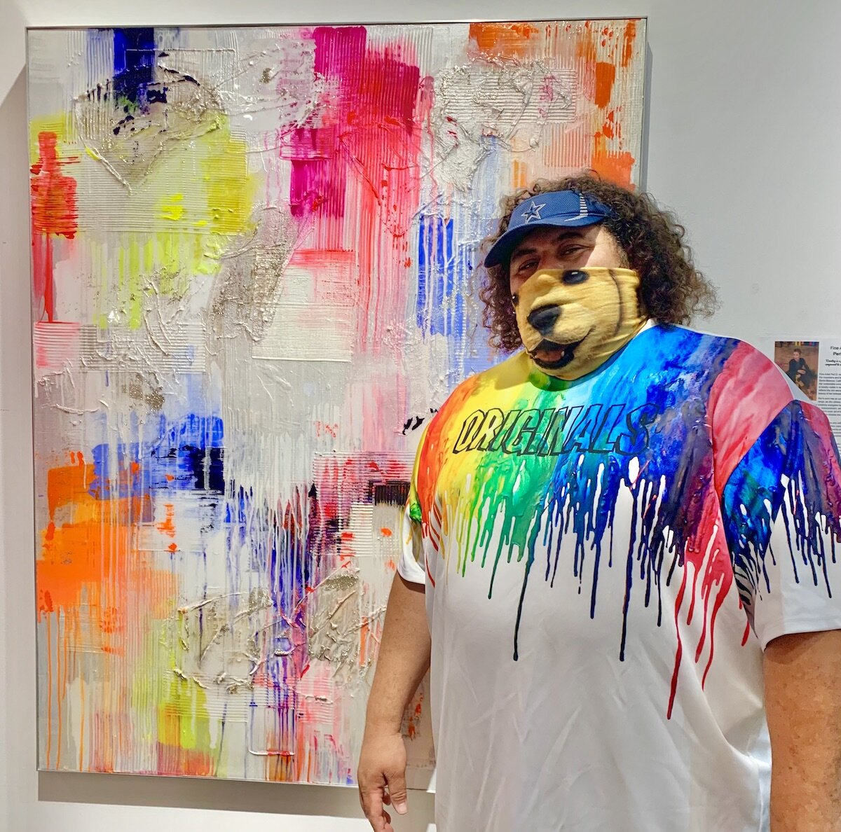 Spotted at the LA Art Show with Luis Flores (biglu805) in front of Peri G. painting (Peri G Fine Art)