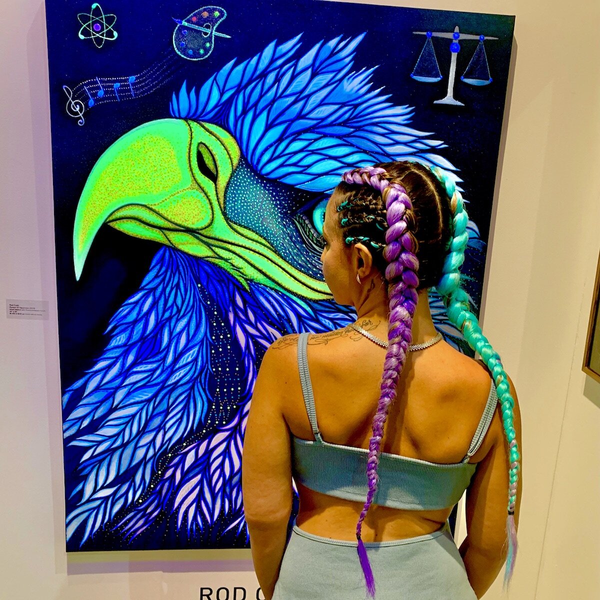 Spotted last night at the LA Art Show withNatalie kevorkian in front of Rod Cusic’s painting at Fabrik Projects