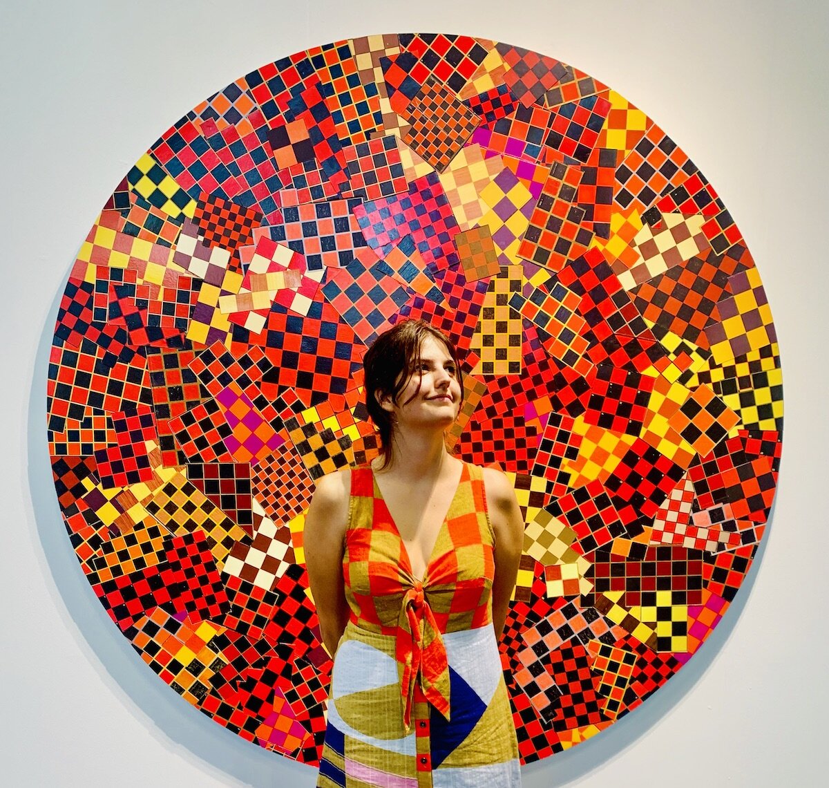 Spotted at the Armory Show with Marina Fratt in front of Jared Bark's Gameboards at Yancey Richardson Gallery