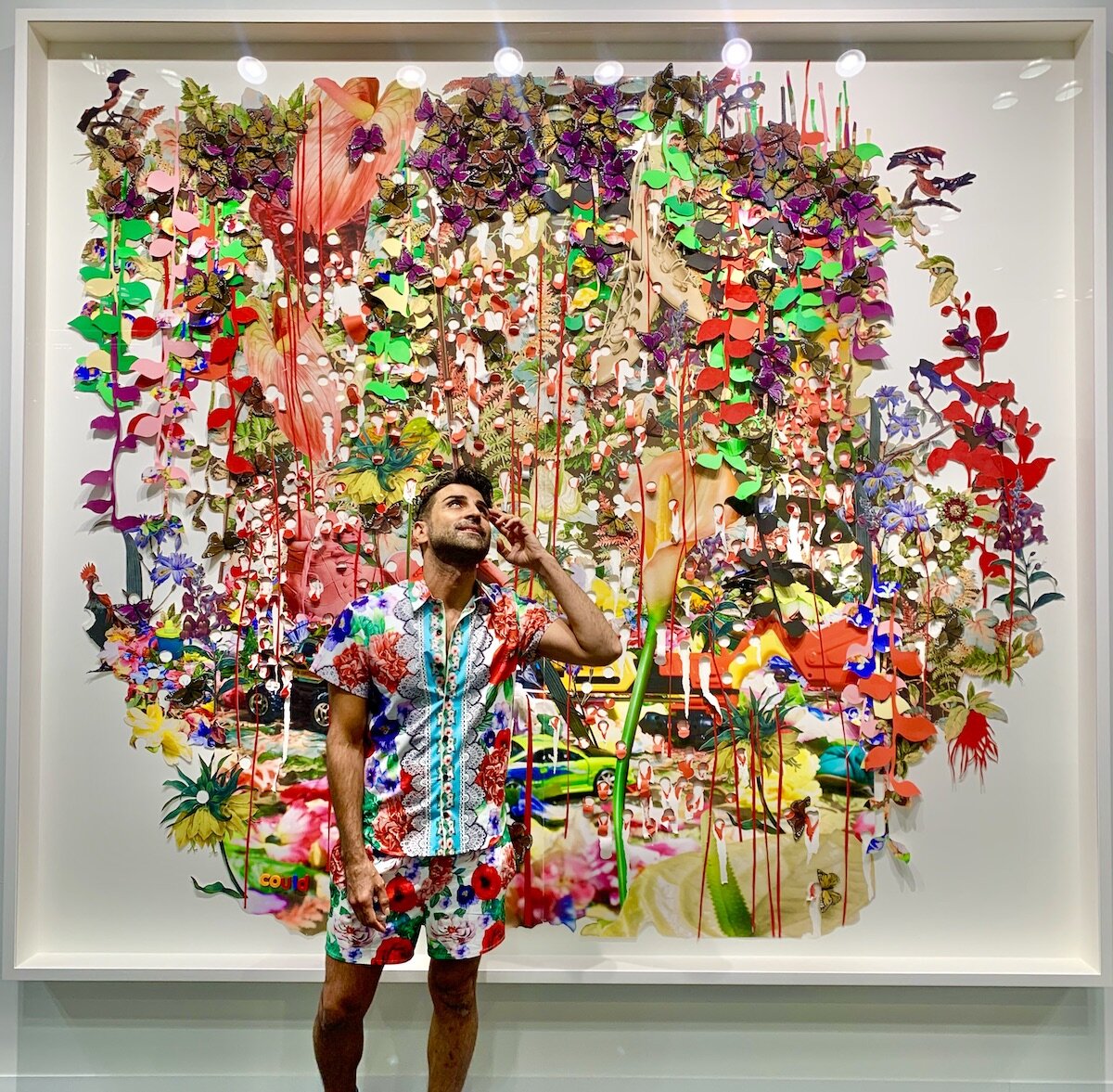 Spotted at the Armory Show with Ebony G. Patterson tapestry with Hales Gallery