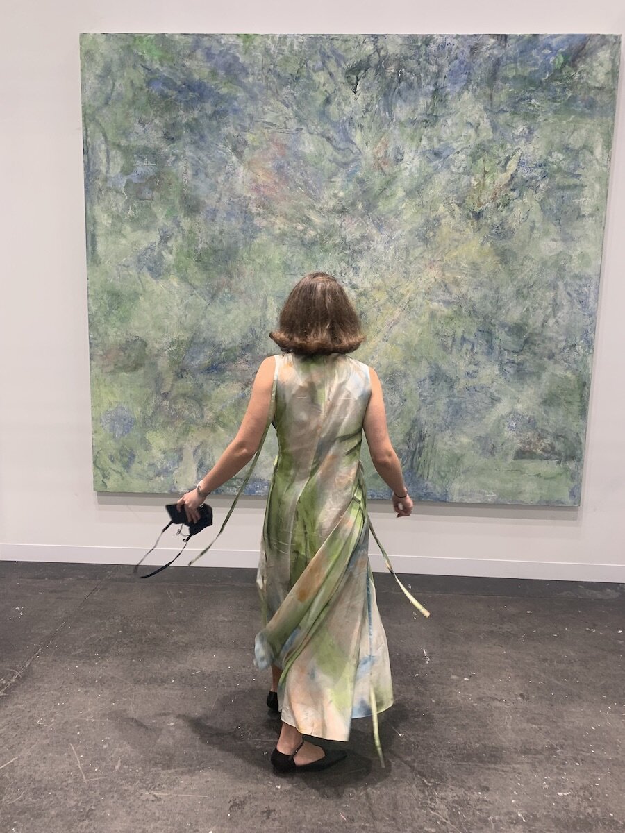 Spotted at the Armory Show with Cecilia March in front of Gracie Devito painting at TIF Sigfrids