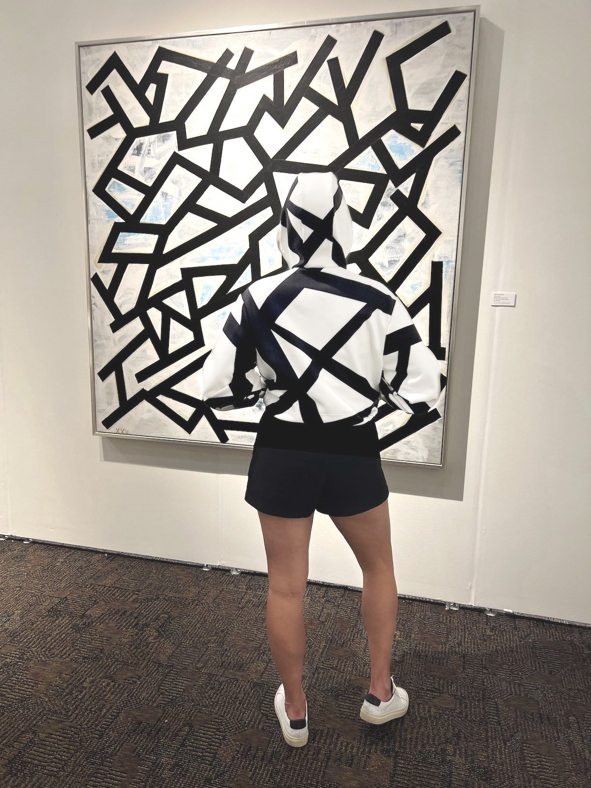 Spotted at Intersect Art & Design in front with Hayley Crown standing in front of Bernard Dunaux painting