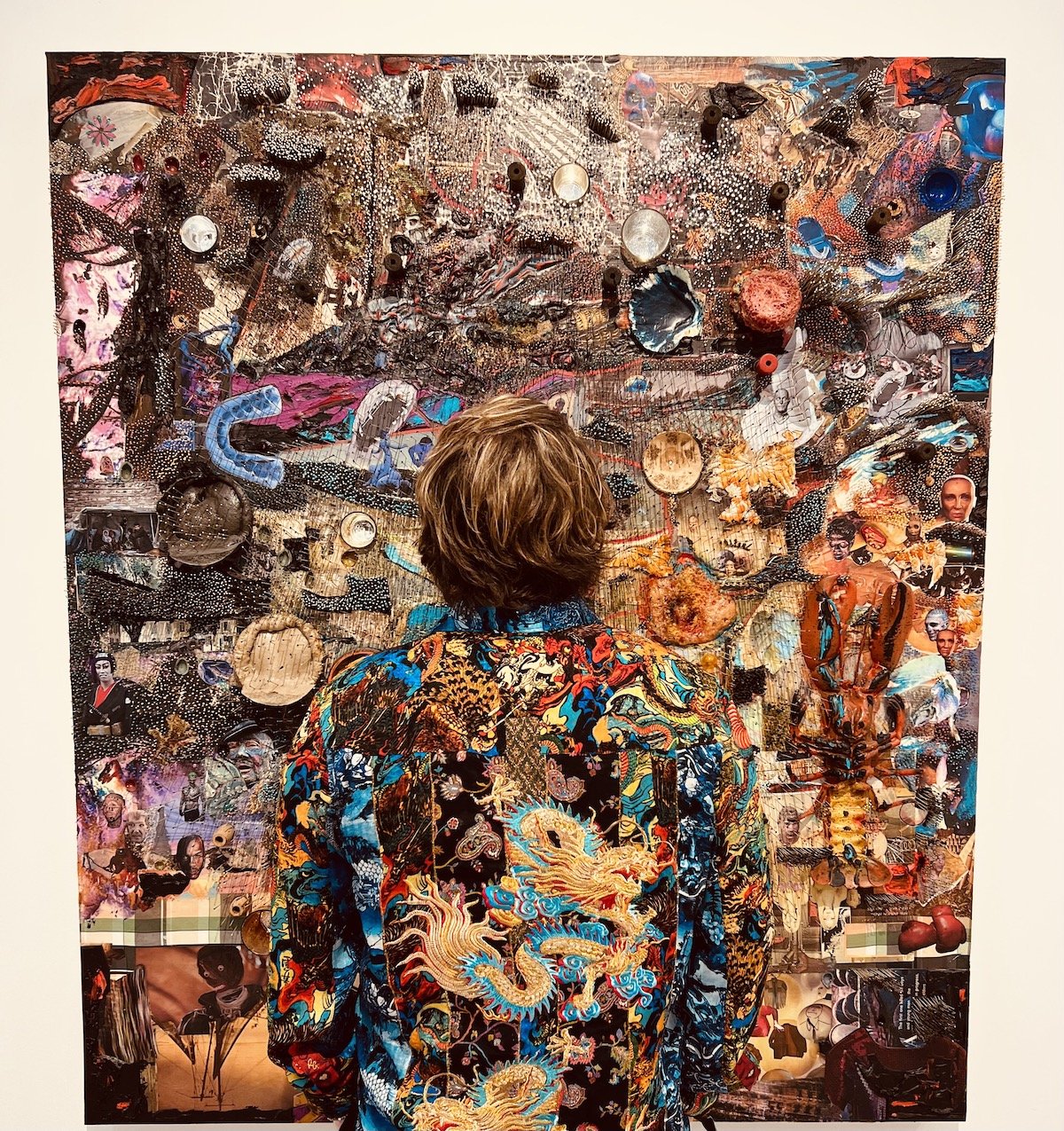Spotted at Frieze LA with Steve Elerding in front of a magnifcent Elliot Hundley creation at Regan Projects