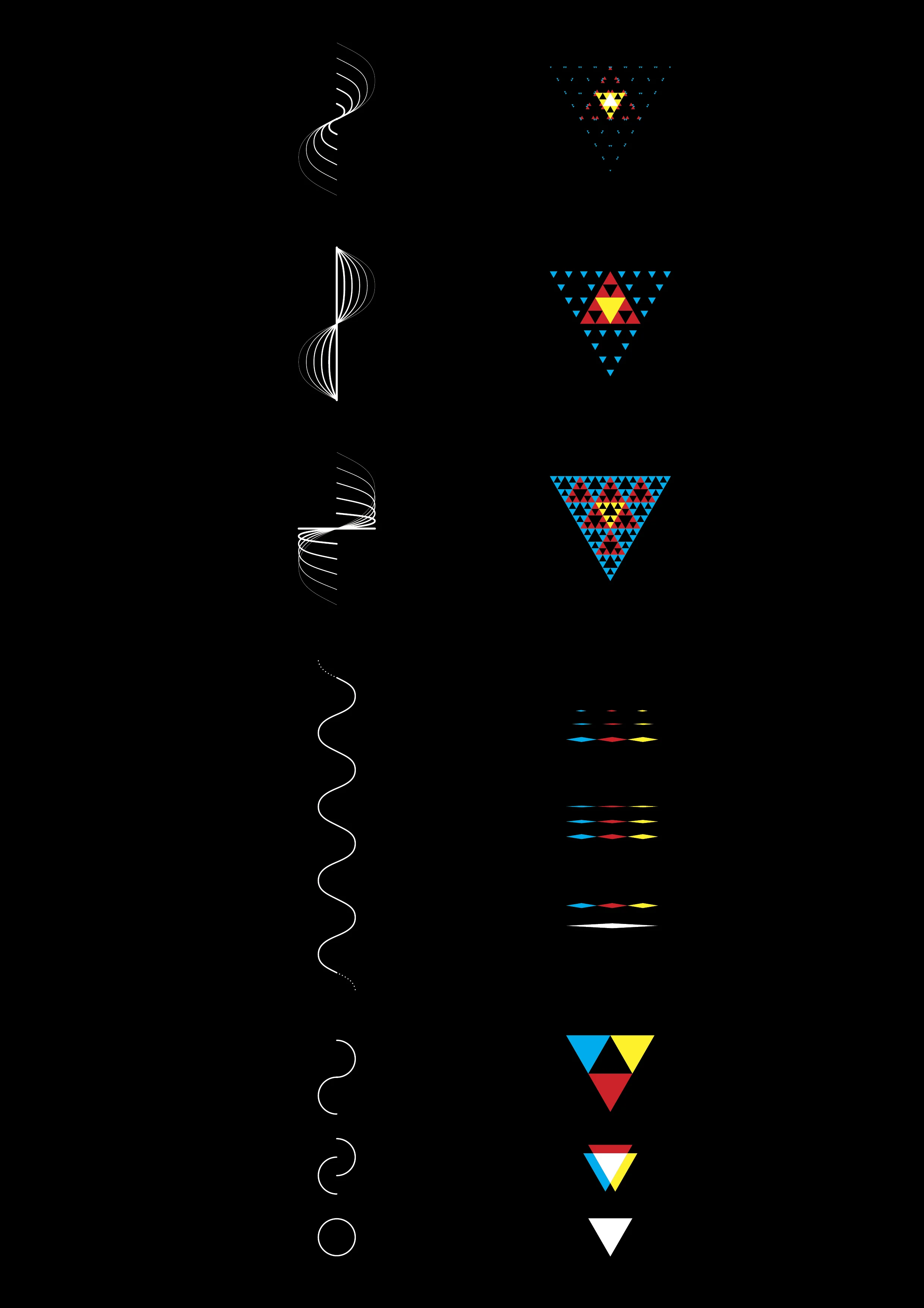 Visualization of the elementary principles of the sonic logic.