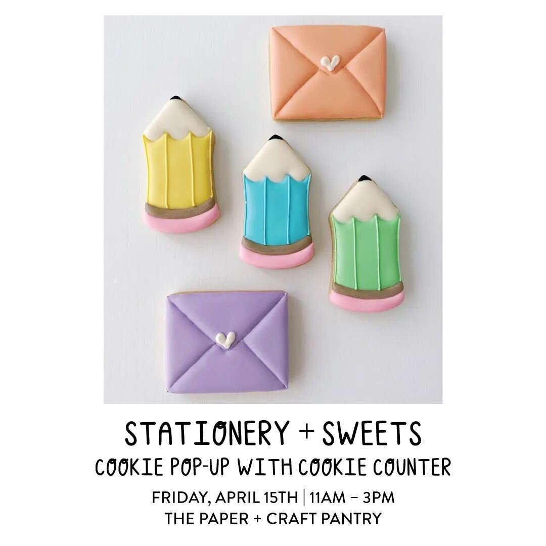 It's almost here! Don't forget I'll be poppin up @thepapercraftpantry tomorrow. Make sure you come by for some stationery goodies and custom sweets!