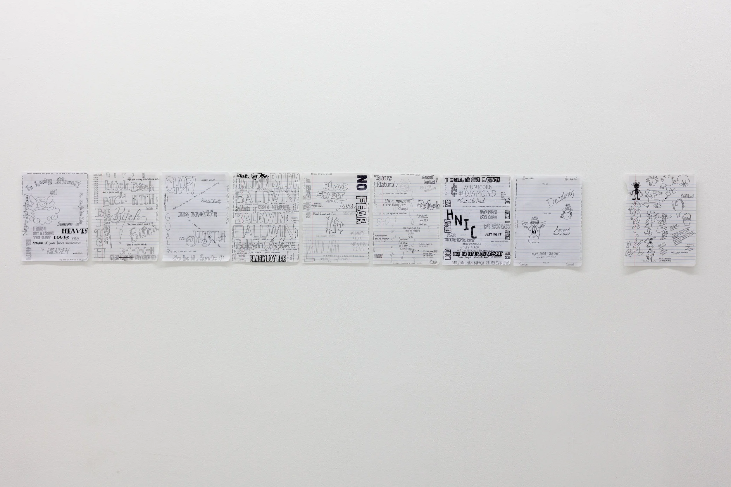   YIELD: Poems and Drawin's , Installation View 