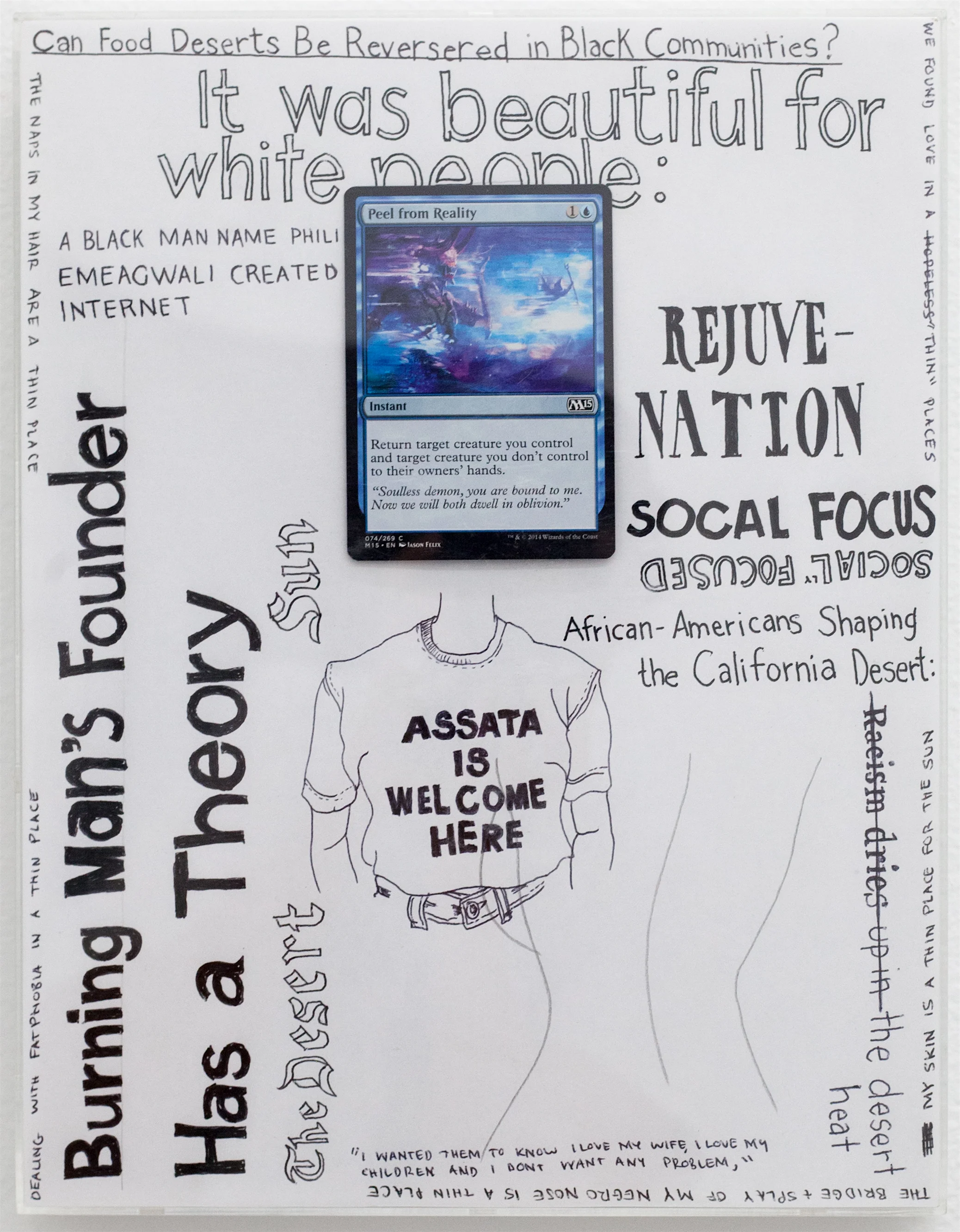   "Being IRL isn't fun if you're afraid of being killed for being IRL." (Sarah Gail + Ei Jane) , 2017 