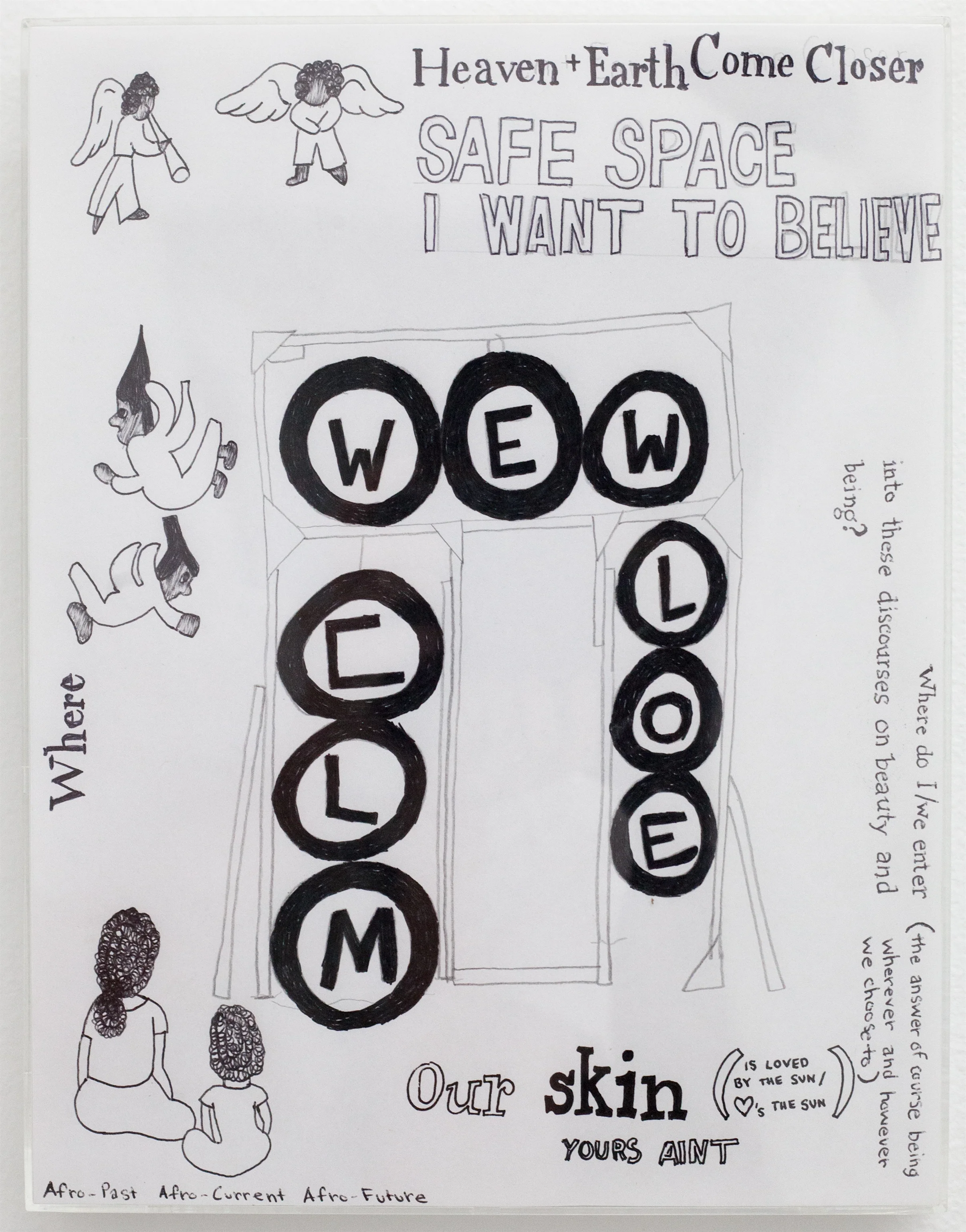   "If the aliens visit me while Im in the desert, Ima tell em about white people." (Dove + Jasmine) , 2017 