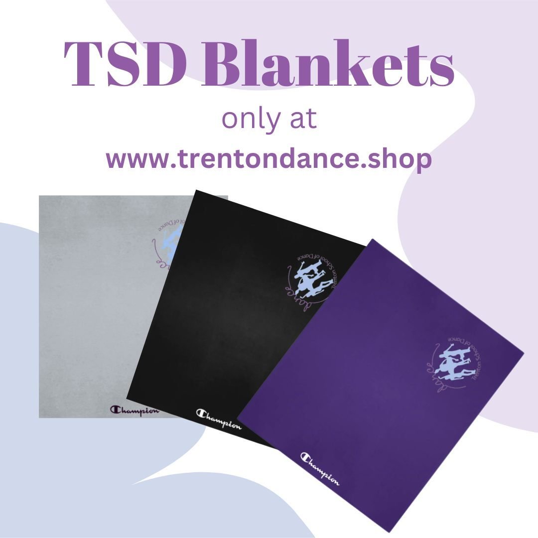 Who doesn't love a fleece blanket? Pick up an official TSD blanket before June 1st only on trentondance.shop. Find the link in our bio! #trentonschoolofdance