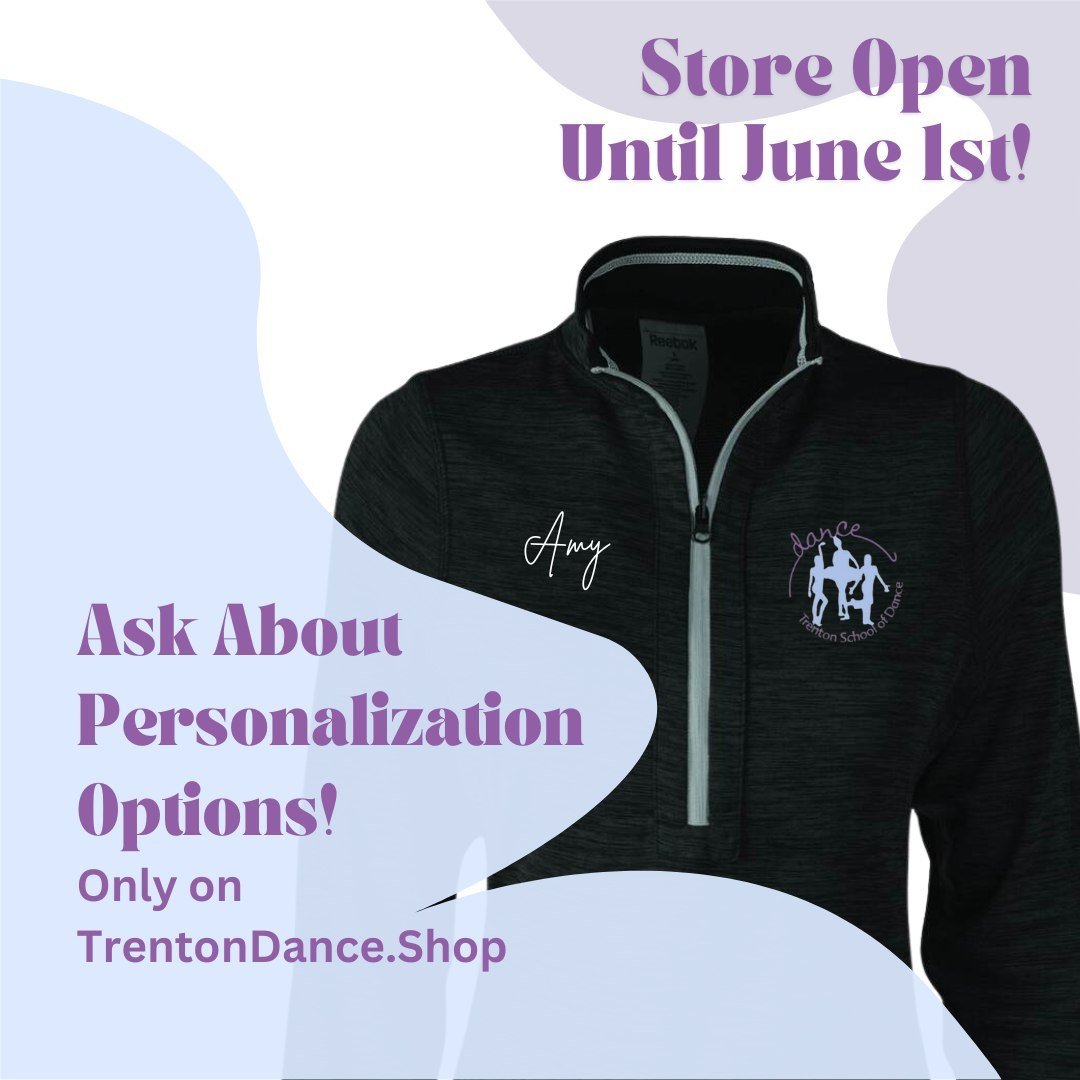 Did you know that you can get select items personalized on our pop-up store? It's true! Send us a message on trentondance.shop to learn more! find the link in our bio #trentonschoolofdance