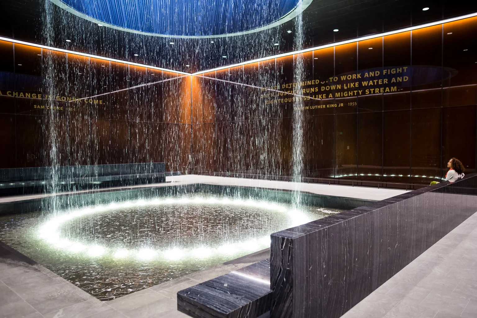 The museum is so expansive, I didn't know this existed until my third visit. This is the underside of the fountain in front of the entrance to the museum. Ingenious. Spectacular. Just completely stunning.