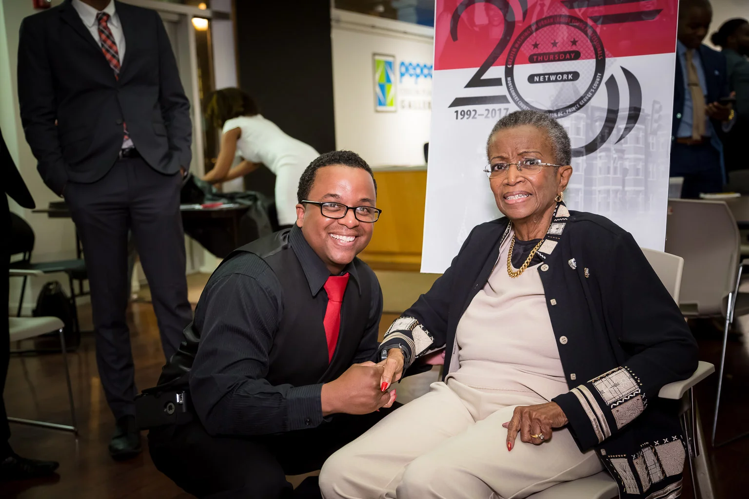 Vice President of the DC chapter of Thursday Network, Brian Hence and the lady who started it all back in '92, Maudine Cooper.