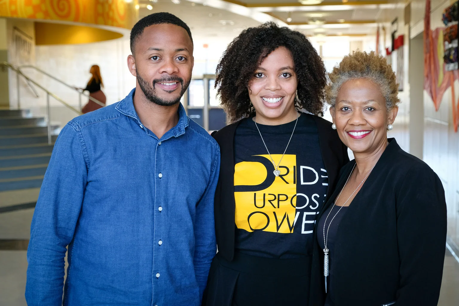Left: Andre McCain, keynote speaker and Founder/Owner of Half Smoke DC. Center: Samantha Davis, Founder/Director of The Black Swan Academy. Right: Wanda Lockridge, Chief of Staff for Ward 8 Councilmember Trayon White.