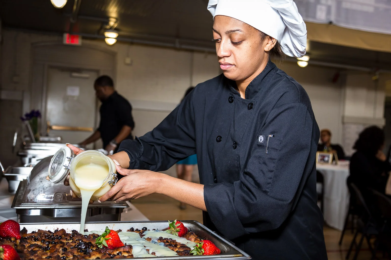 Chef Krys of Unique Soul Cuisine doin' what she do! MAN, that food was incredible!!!