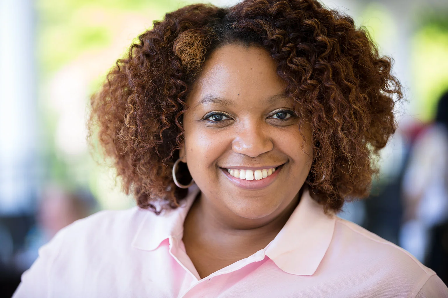 Nicole Mack of Tata Beverages lookin' all pretty in pink!