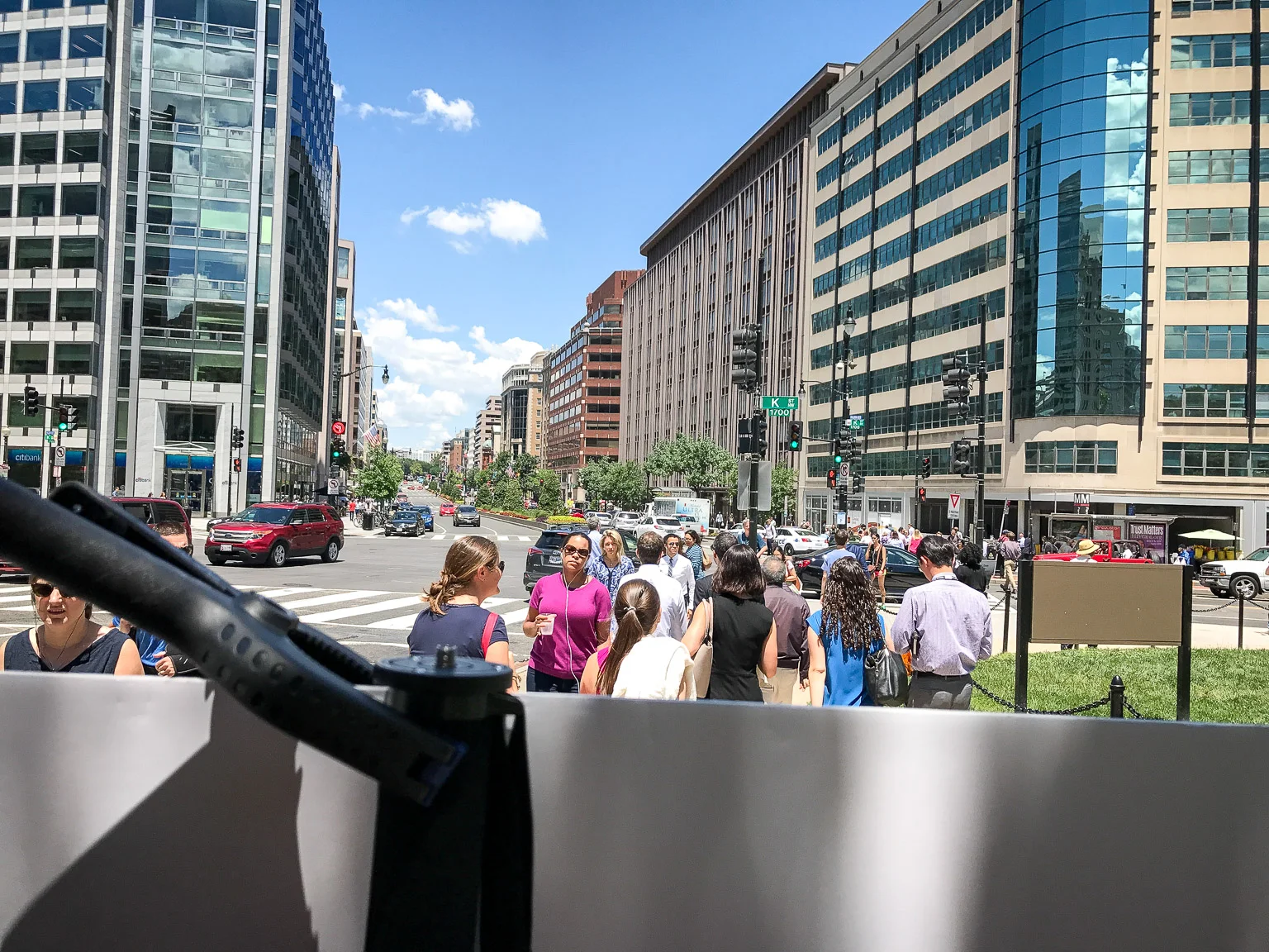 The view from behind my billboard at Farragut Square.