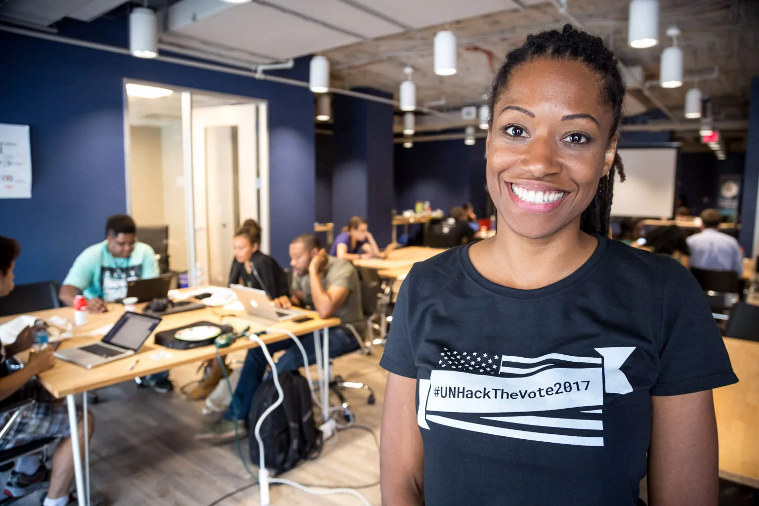 Meet Amy Lee Walton, Personal & Professional Development chair for Thursday Network . Also Chief Hacker for the day. Also gorgeous...look at that smile! The Hackathon was Amy Lee's brainchild.