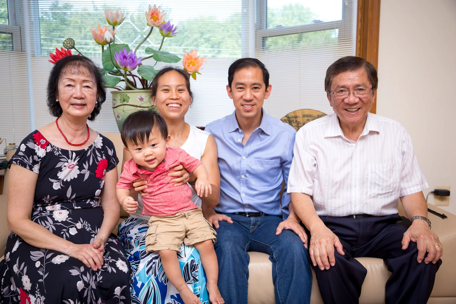Love the expression on the little man of honor's face.