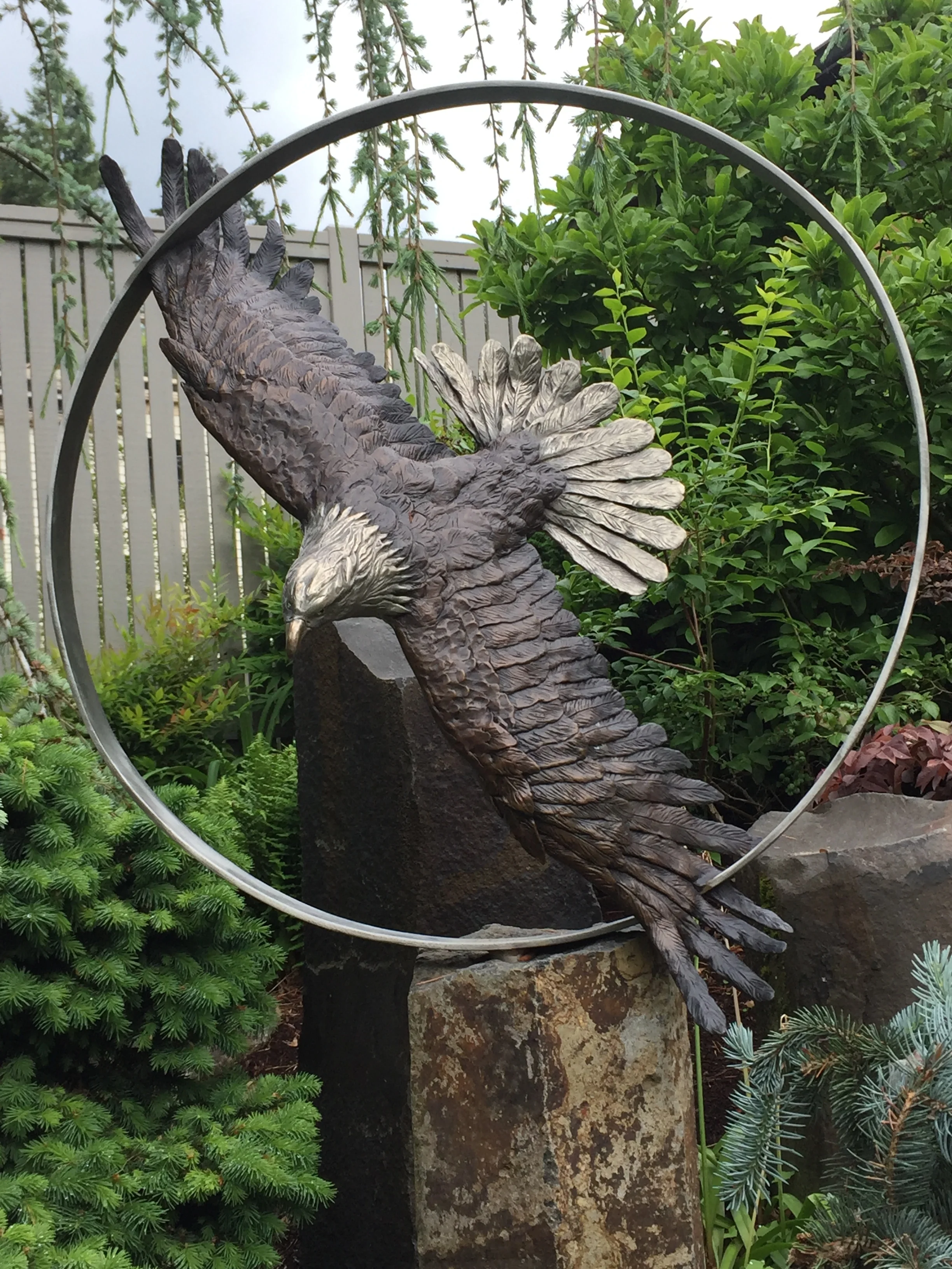 Sculpture as viewed as an outdoor sculpture based on a basalt pillar