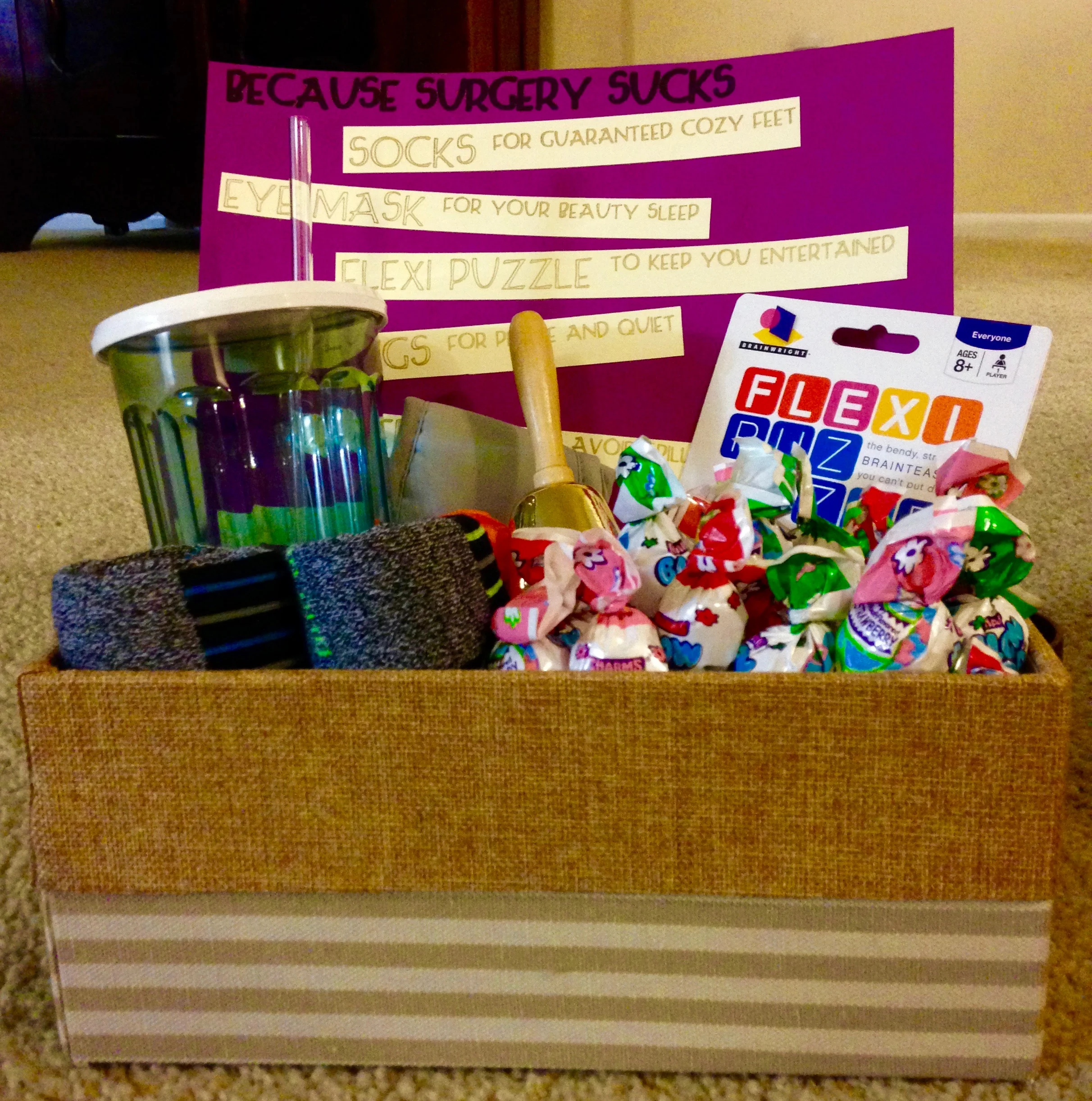 "Because Surgery Sucks" gift basket
