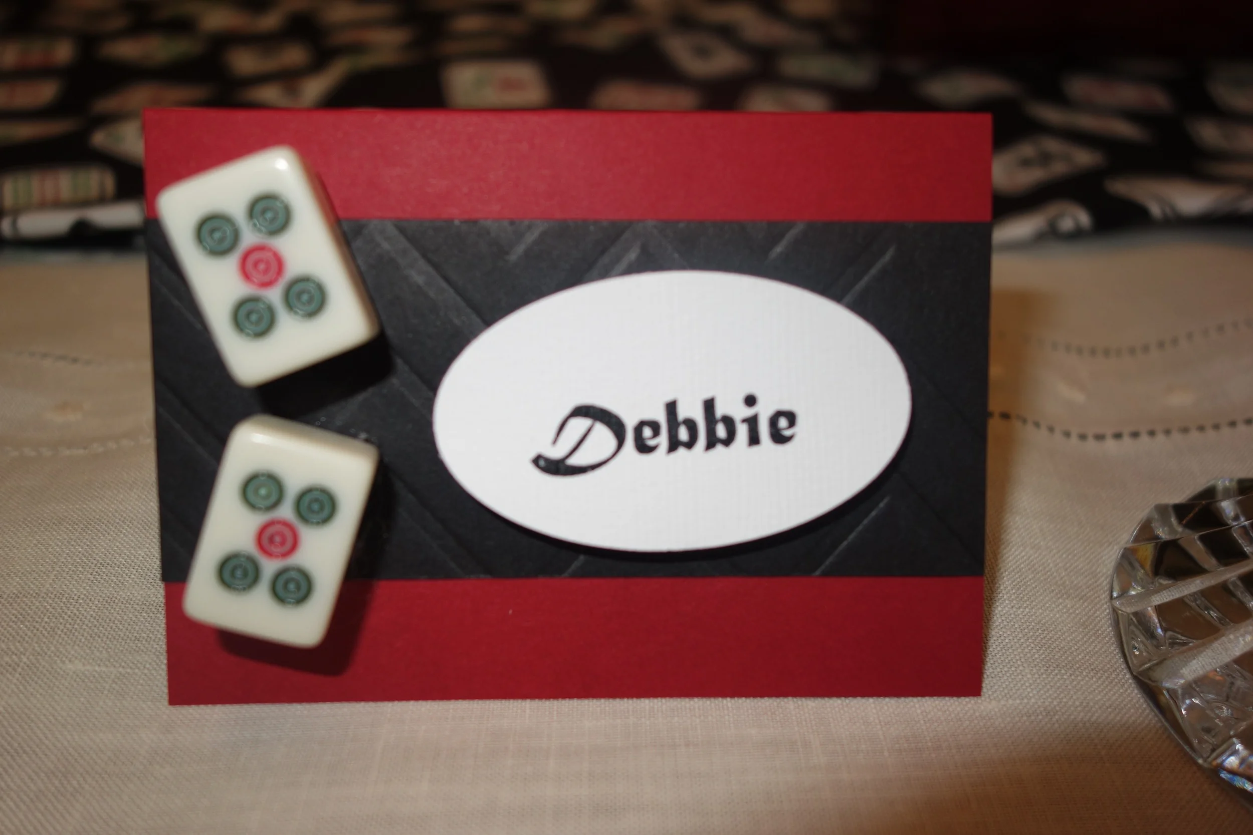 Mah Jong party seating cards