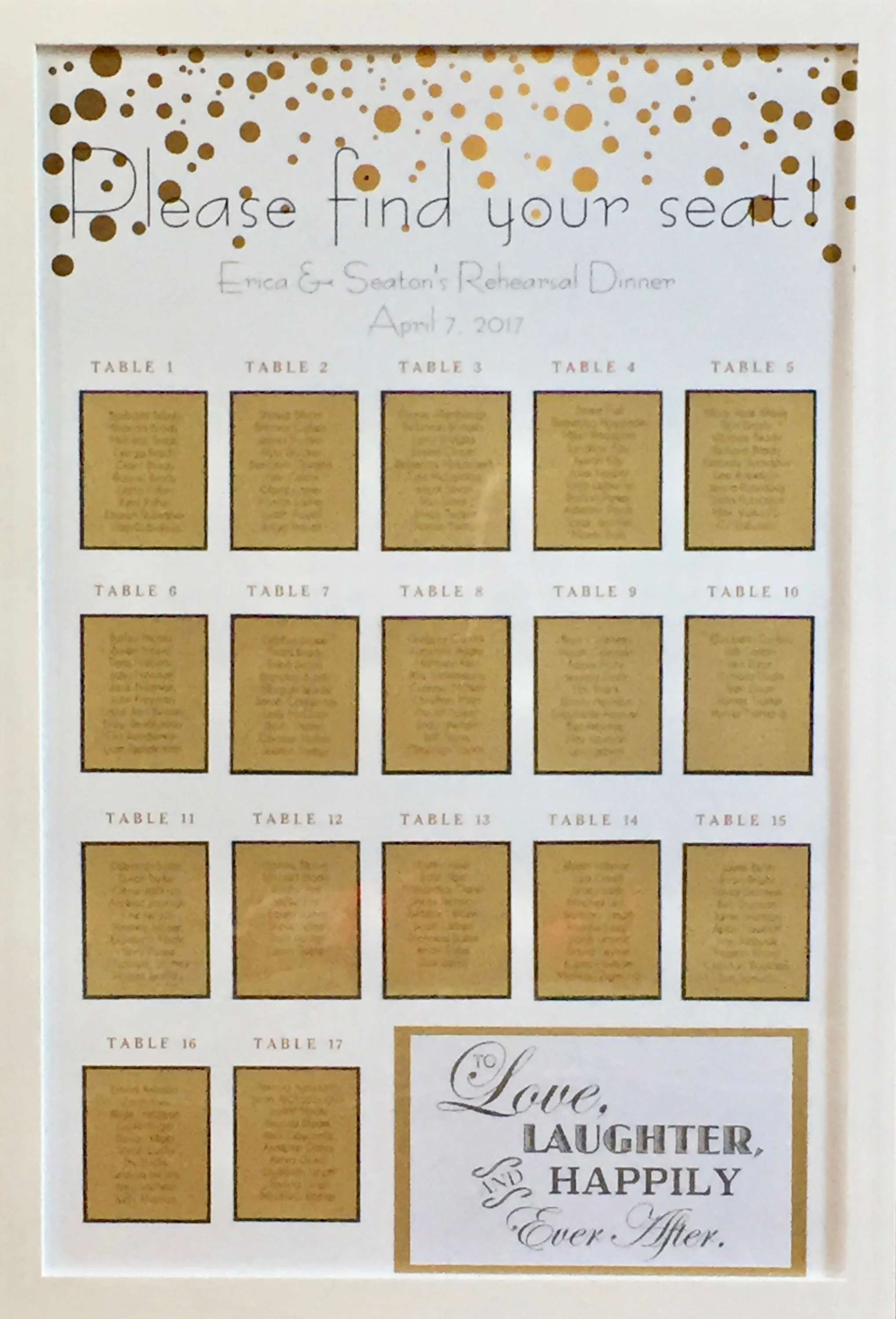 Custom Seating Chart