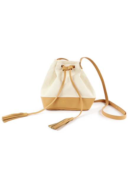 Camel Crossbody Bucket Bag
