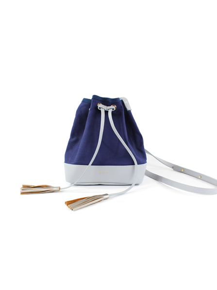 Navy Crossbody Bucket Bag