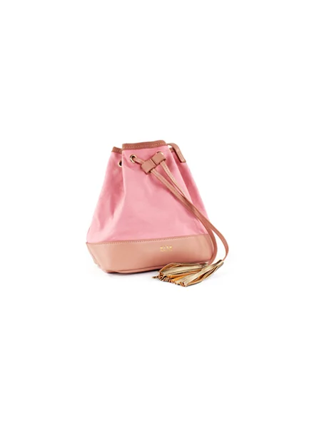 Pink Crossbody Bucket Bag