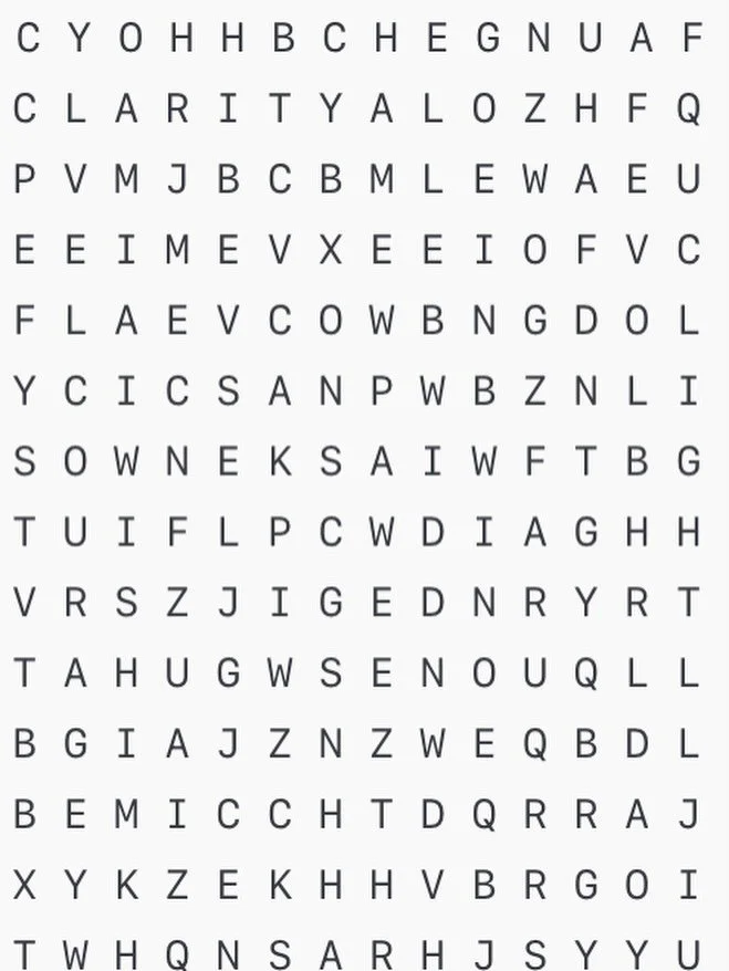 Day 48 of Figuring It Out Season &mdash; let&rsquo;s play a little word search magic. ✨
The first word you see is the energy you&rsquo;re bringing with you into 2026.
Focus on it. Lean into it. Let it guide your next chapter.
What word found you?

#g