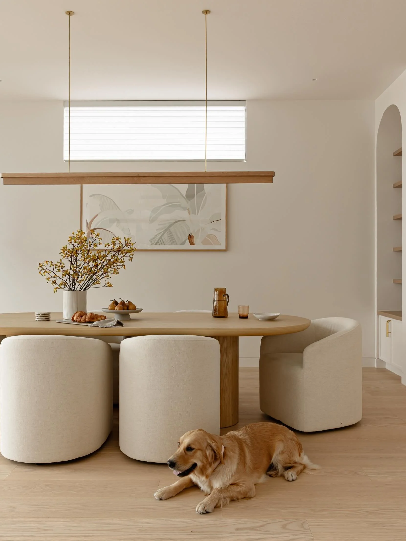 When you have a dining space big enough, you do dining chairs to fill the it! We looked high and low for chairs for our Burraneer project, sometimes I think dining chairs are one of the hardest pieces to source for a client, but we happened to chance