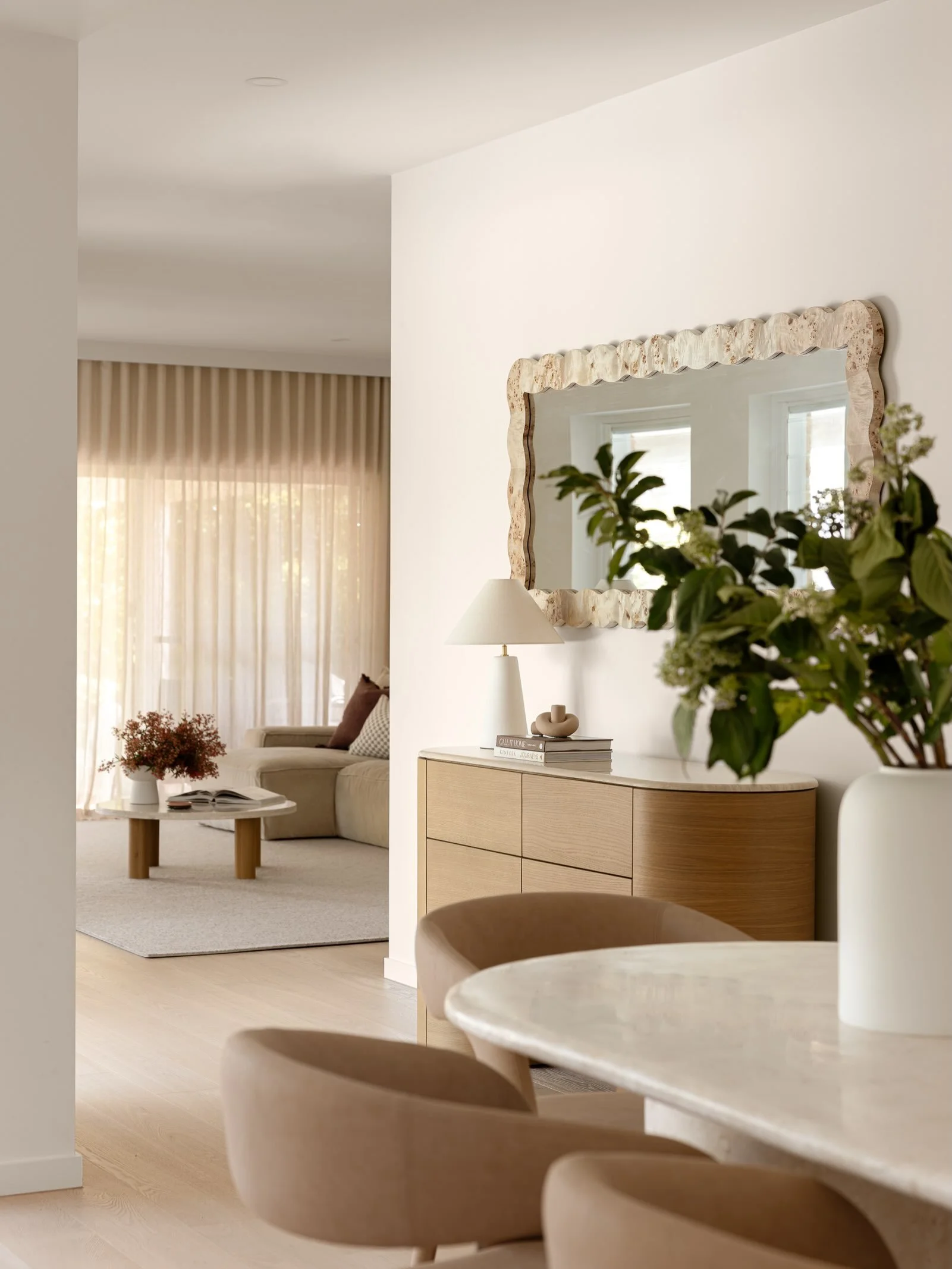 A beautiful styling moment in our Alfords Point project. I think my favourite piece is the side board by @ellisonstudios. It&rsquo;s not traditionally meant for these kinds of spaces, it&rsquo;s more a bedroom piece but it works. She is big and bold 