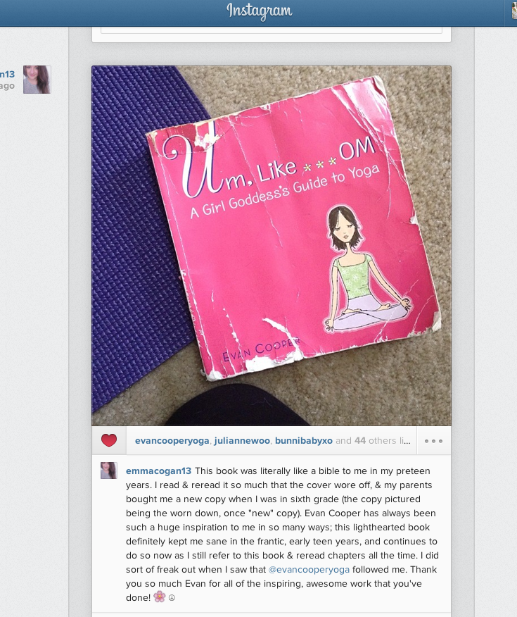 “…evan cooper has always been such a huge inspiration to me…” UM, LIKE, WOWZA!!