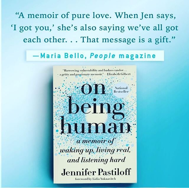 This book. Available in paperback tomorrow (buy from independent!). You will not meet a more selfless person than @jenpastiloff , author of this heart-mending memoir. 💙 #onbeinghuman