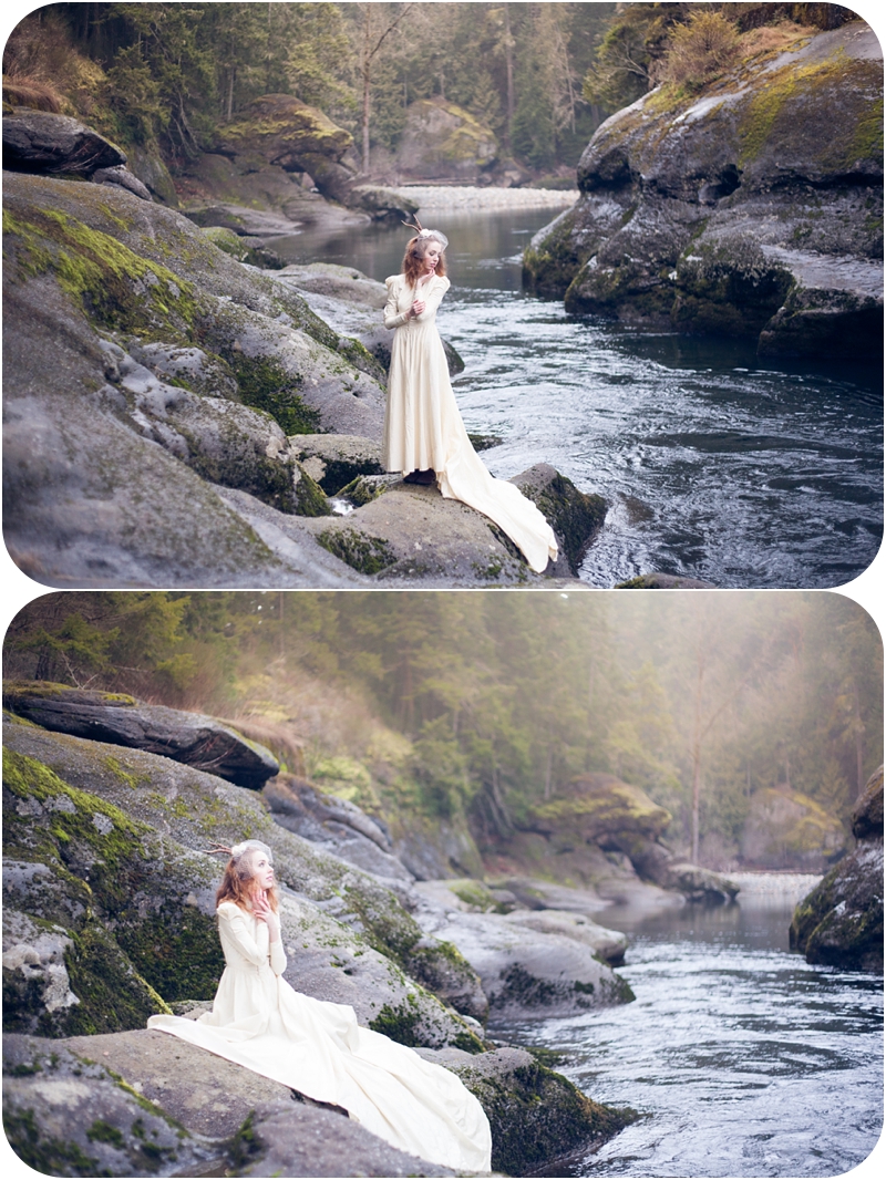 fairytale photography, whimsical bridal portraits, whimsical wedding photography,parksville portrait photographer, parksville makeup artist, vancouver island makeup artist, vancouver island portrait photographer, stylized bridal session, stylized portrait session, bridal portraits parksville, top bridge park parksville, avant garde wedding, antler veil, vintage wedding photographer, vintage bridal portraits, makeup artist nanaimo, makeup artist victoria