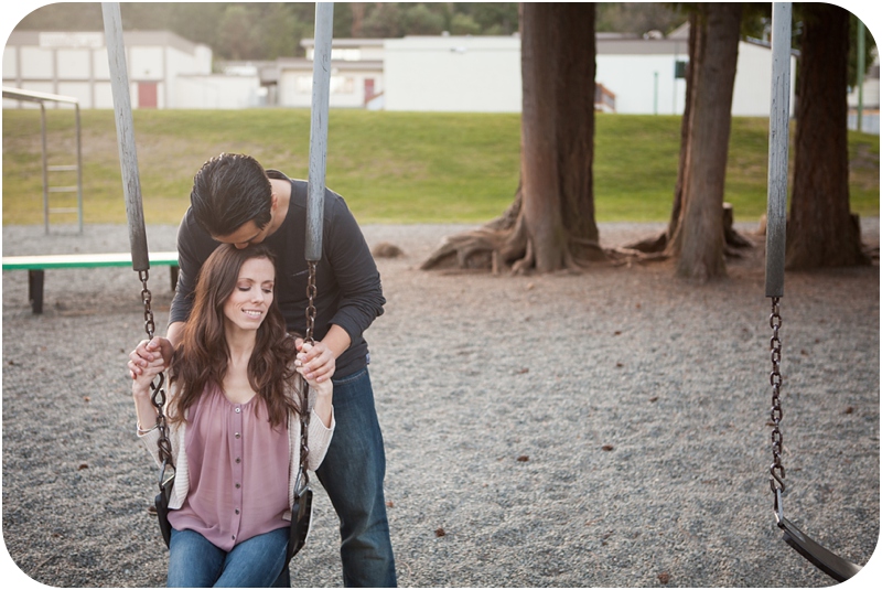 neck point engagement photos, playful engagement photos, vancouver island engagement photographer, vancouver island wedding photographer, vancouver island couples photographer, playground engagement photos
