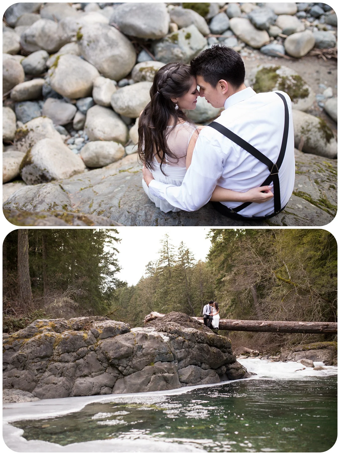 intimate bride and groom portraits, intimate englishman river falls elopement, intimate vancouver island wedding photographer