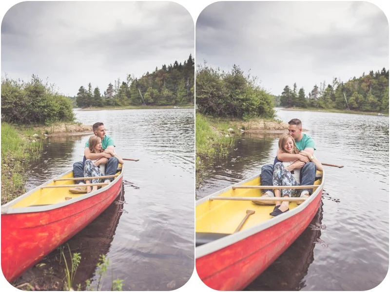 Rustic Canoe Couples Session, romantic canoe photos, qualicum beach couples photographer, rustic canoe engagement session, canoe on lake engagement photos, canoe couples photos, lake engagement photos, camping engagement session, camping couples portraits, rustic engagement photographer bc, qualicum beach engagement photographer, spider lake engagement photo